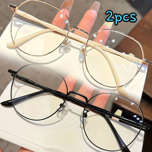 2Pcs Fashion Clear Lens Glasses