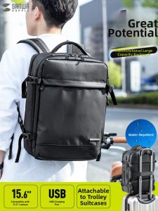 Sanwa Supply | New Waterproof Business Casual Commuter USB Backpack 15.6 Inch