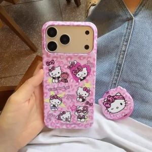 Sanrio | Ốp Điện Thoại Có Nam Châm Hình Hoạt Hình Sanrio Hello Kitty Dễ Thương Cho iPhone 16/15/17 Pro Max Tương Thích Magsafe Vỏ Silicon Chống Sốc