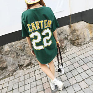 Áo Thun Cotton Dài Tay in Họa Tiết Hoạt Hình Dáng Rộng Mùa Hè Cho Nữ Sinh Thời Trang Phong Cách Hàn Quốc Thường Ngày