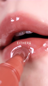 EITHER& Glazed Lip Oil 10g | Glassy Water Glow | Plumping Shine | 5 Shades