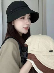 หมวกทรงโดมสไตล์เกาหลีสำหรับผู้หญิง ฤดูใบไม้ผลิและฤดูร้อน กันแดด กันฝน ขนาดใหญ่ หน้าเล็ก สไตล์ลำลอง