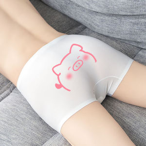 Pig Underwear Men Pink Underwear Ice Silk Fierce Men Funny Cartoon Cute for Boyfriend Cartoon Boxer Shorts Men