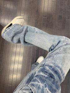 Extended American Style Loose Fit Straight Leg Jeans Womens Low Waist Wide Leg Pants Spring Autumn Slimming Micro Flared