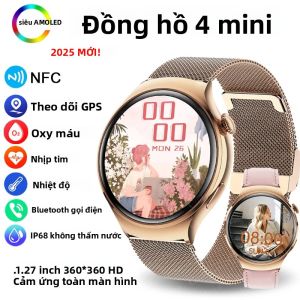 Đồng Hồ Thông Minh Thời Trang Dành Cho Nữ Màn Hình AMOLED HD 1.27 NFC Gọi Bluetooth Chống Nước IP68 Theo Dõi Nhịp Tim & Oxy Máu