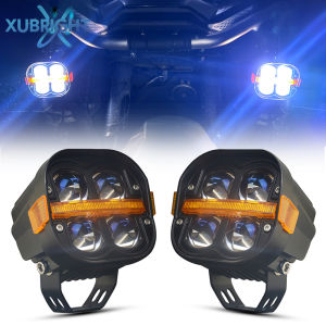 4" LED Work Light Spotlight Fog light Driving Lamp Dual Color DRL For BMW R1200GS R1250GS F800 F850 F900 Motorcycle SUV ATV UTV