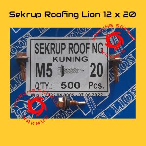 (50 pcs) Sekrup Roofing Moon Lion 12x20 / Sekrup Roofing Kuning 2cm