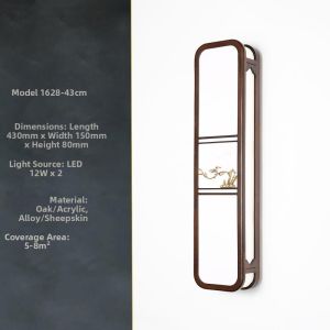 MEISITEKEKE | Modern Chinese Style Solid Wood Wall Light