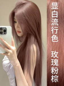 Bột Nhuộm Tóc Màu Nâu Hồng Tự Nhiên Không Kích Thích Dành Cho Nữ Bột Nhuộm Tóc Pha Chế Từ Thảo Dược Lâu Trôi