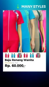 Baju Renang Jumbo Untuk Wanita Model Diving Pendek