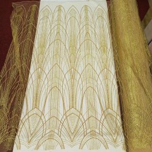 Bahan kain Tille Cendy Cristal premium full payet Mutiara