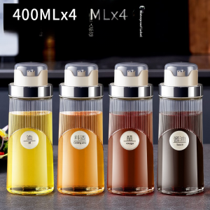 Kitchen Glass Oil Bottle Seasoning Sauce Vinegar Divider Non-Drip Oil Jar Nordic Style Storage Container for Home Use