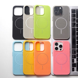 Ultra Slim Magnetic Cooling Phone Case For iPhone 17 16 Pro Max For MagSafe Thin Heat Dissipation Hole Back Cover For iPhone 17 Air 16 15 14 13 12 Pro Max Plus Lightweight Hard PC Protection Casing