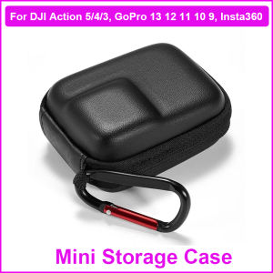 Mini Storage Bag Case for DJI Action 5/3/4 and GoPro Hero Camera Black Action Camera Portable EVA Waterproof Protective Case Accessories