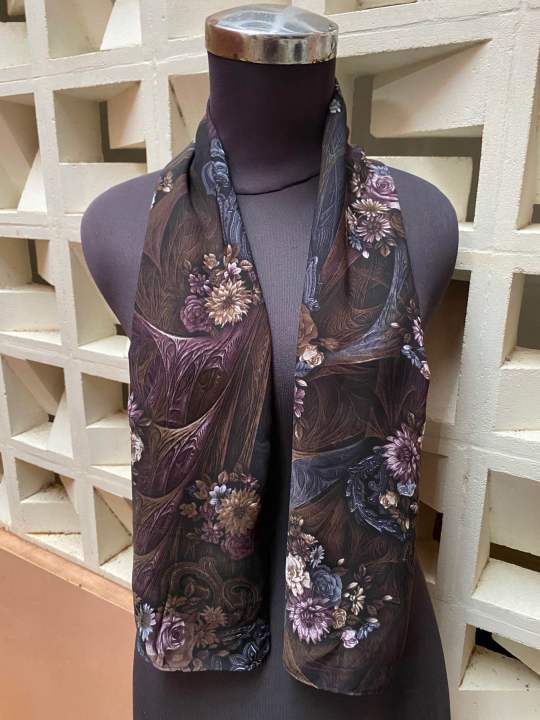 Syal etnik batik indonesia motif sutra cewe wanita ospek seragam