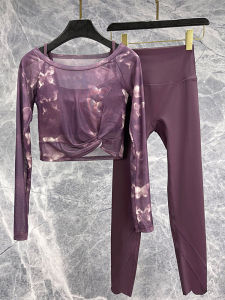 Slimming High-End Mesh Fitness Yoga Suit Womens Long Sleeve Pilates Set Breathable Quick Dry Moisture Wicking Gym Workout Clothes