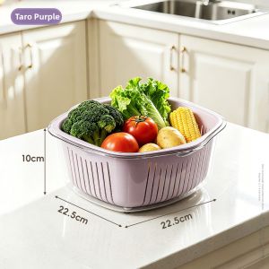 MANJIELI | Multi-functional Double Layer Basket Plastic