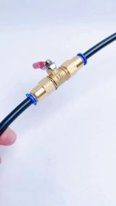 Van Khóa Phun Sương Nối Nhanh Ống 8 Khóa Nước Phun Sương Đồng Thau Phi 4 6 8 10 12mm