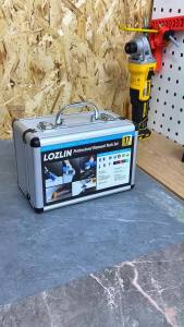 LOZLIN M14 5/8-11 Thread Brazed Diamond Drill Core Bits Set 17pcs Tile Hole Saw Kit Drilling Porcelain Granite Marble Ceramic