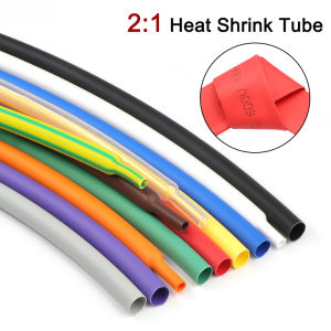 10Meters Heat Shrink Tube 2:1 Shrinkage Ratio Dia 0.6 0.8 1 1.5 2 2.5 3 4 5 6 mm Polyolefin Insulated Cable Sleeving 12 Colors