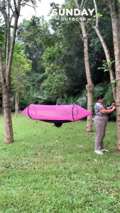 SUNDAY OUTDOOR Lightweight Hammock Relax Anywhere - Lightweight Durable Portable - Perfect for Travel Camping Hiking With Mosquito Net