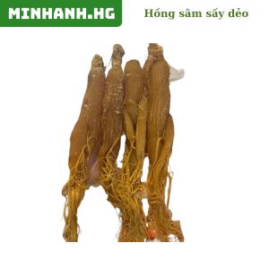 Củ hồng sâm sấy dẻo - túi 100gr - đủ size 2345 củ/lạng (có hút chân không theo yêu cầu)