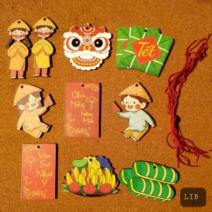 TAG GỖ TREO LIỄNG TREO MAI ĐÀO MỪNG TẾT