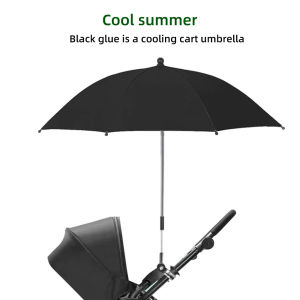 Umbrella For Stroller Foldable Trolley Shading Umbrella With Clamp Portable Travel Supplies Pushchair Attachment For Outdoor