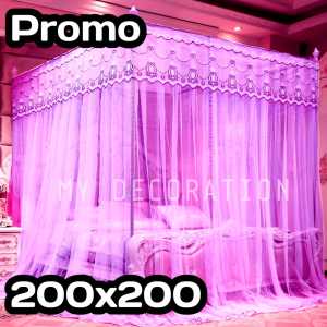 COD Kelambu Burkat Bidadari Jumbo Tebal Kuat Ukuran 200x200 Kelambu Anti Nyamuk Tebal