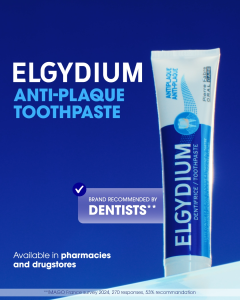 Elgydium ANTI PLAQUE Toothpaste 75ml ( Buy 1 Free 1 Travel size 7ml )