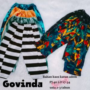Celana panjang harian anak cewek cowok usia 1-3 tahun kain kaos katun adem