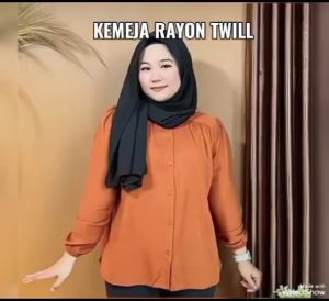 Kemeja Wanita Rayon Twill Premium: Gaya Hijab Korea Style