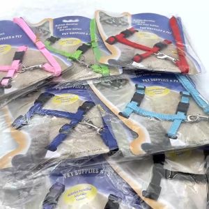 Kitten Cat Chest Strap Harness Lead Adjustable Cat Rope Tali Kucing Nylon Durable Jogging Rope