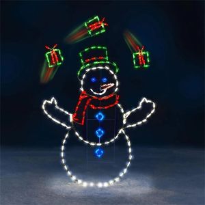 1-3PCS Glowing Festive Christmas Snowman Decoration for Window Display Scene Decor Ornament Craft Figurine for Home Decoration