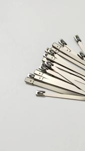 100/20Pcs Stainless Steel Cable Ties Metal Zip Ties Strap for Exhaust Wrap Multi-Purpose Heavy Duty Self-locking Fastening Ring