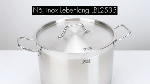 Nồi inox 304 nắp inox đáy 3 lớp Lebenlang LBL2535 và LBL2536 size 26 30cm dùng cho mọi loại bếp - hàng chính hãng