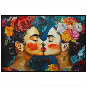 Tranh cặp đôi yêu nhau (tình yêu) khoảnh khắc dịu dàng của nụ hôn. Tranh treo tườngdán tường phòng ngủ.CGI-1222