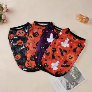 Halloween Pet Cat Clothes for Small Medium Dogs Cats Funny Breathable Puppy Kitten Cosplay Dress Up Costume Yorkie Pug Pullover