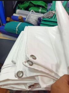 terpal a5 putih ukuran 6x8 siap pakai lengkap dengan ring/mata ikan