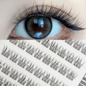 80 Cụm Lông Mi Giả Mỏng Tự Nhiên Mềm Mại Xù Xì Nối Nhiệt Không Cần Keo Dài 10-13mm