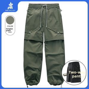Mexican | Quick-Dry Lightweight Summer Mens Loose Straight Sport Casual Shorts with Removable Shorts