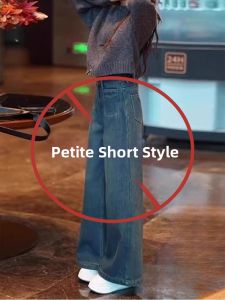 Fashionable French Style Retro Dark Blue Straight Jeans