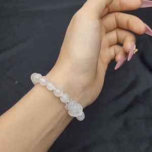 Q439 Vòng Moonstone 8li mix tỳ hưu Moonstone Kim và Thuỷ - Phong Thuỷ TUDO P