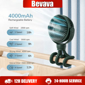 Andador ng sanggol Stroller Fan Rechargeable Portable Clip Baby Car and Light Bladeless Safe Fan for Child Walking