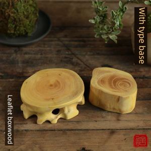 Trang Trí Nhà Khắc Đế Gỗ Lá Nhỏ Forsythia Gỗ Thật Rỗng Ra Điêu Khắc Đứng Cho Tượng Phật Và Đá Ngọc Bích