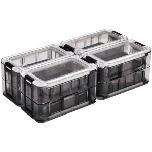 Small Tackle Box 8pcs Removable Freely Assemble Fishing Tackle Storage Boxes Strip Seal Luminous Waterproof Fishing Tackle