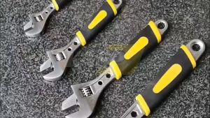 Adjustable Wrench Heavy Duty Set With Rubberized Anti-Slip Grips 1pc