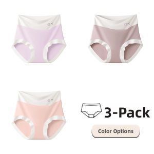 miiow | Pure Cotton Modal High Waist Triangle Shorts Underwear For Women Invisible Comfortable Antibacterial Ladies Panties