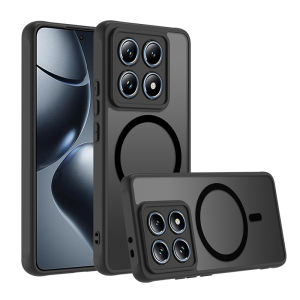 szhaiyu | For Magsafe Magnetic Frosted Translucent Phone Case for Xiaomi 17 Pro Max 15 14T Pro 15 Ultra Shockproof Protection Black Cover