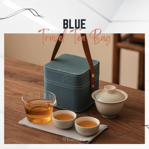 TeaShi Modern Gaiwan Travel Set with Bag for On-the-Go Tea Delights 旅行盖碗茶具套装便携式，随时随地品茶悠享!